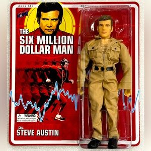 Six Million Dollar Man Steve Austin Action Figure By Bif Bang Pow 2012 - New!!